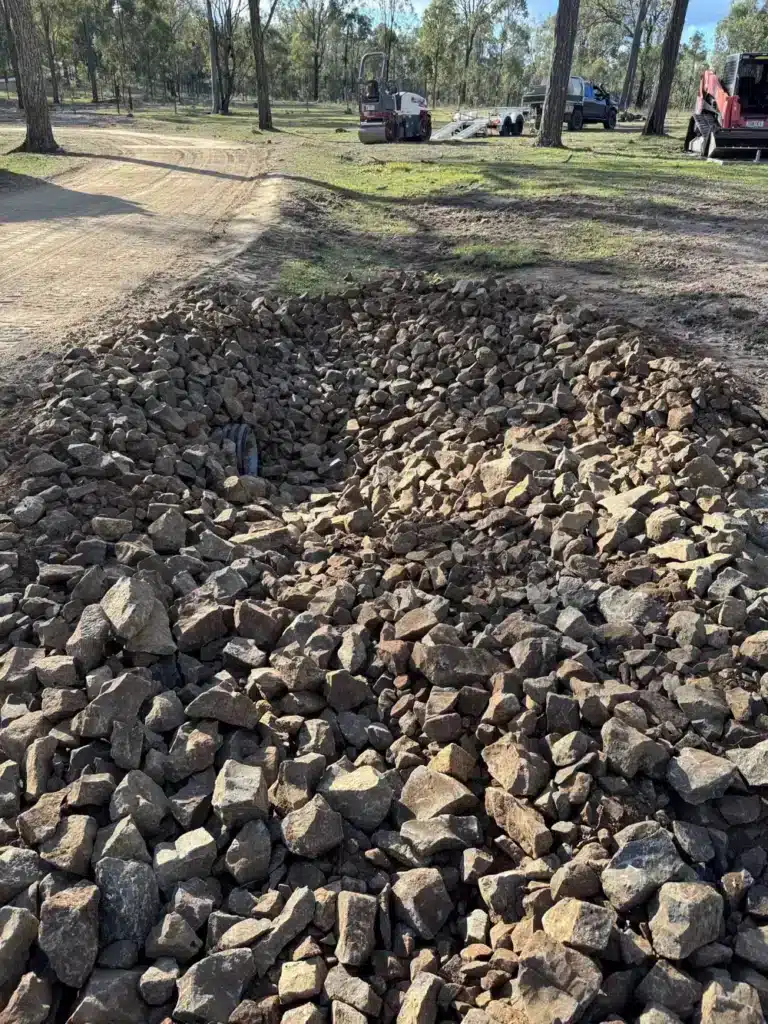 rock pitching earthlock slope stabilisation kingaroy